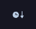 A clock-and-arrow glyph for sort order.